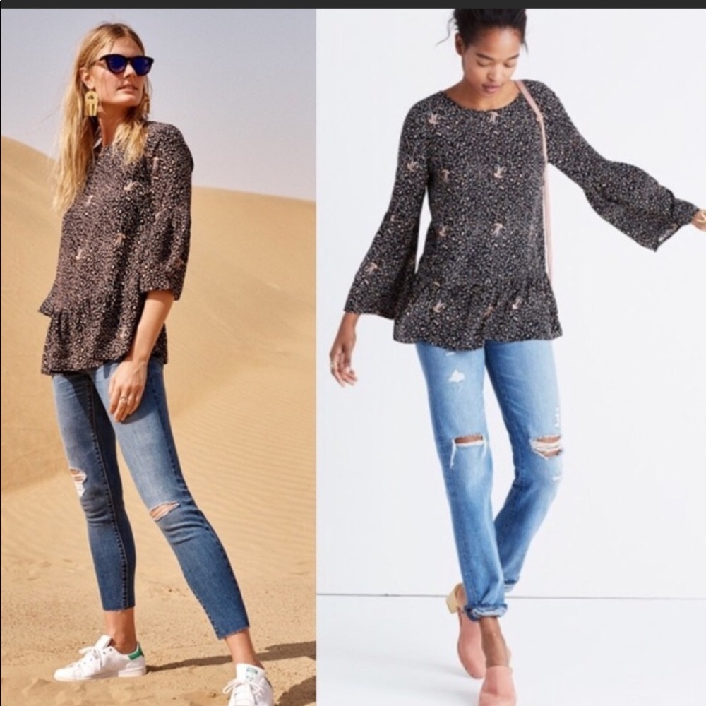 Madewell | Fiesta Paisley Bell-Sleeve Top - Size S